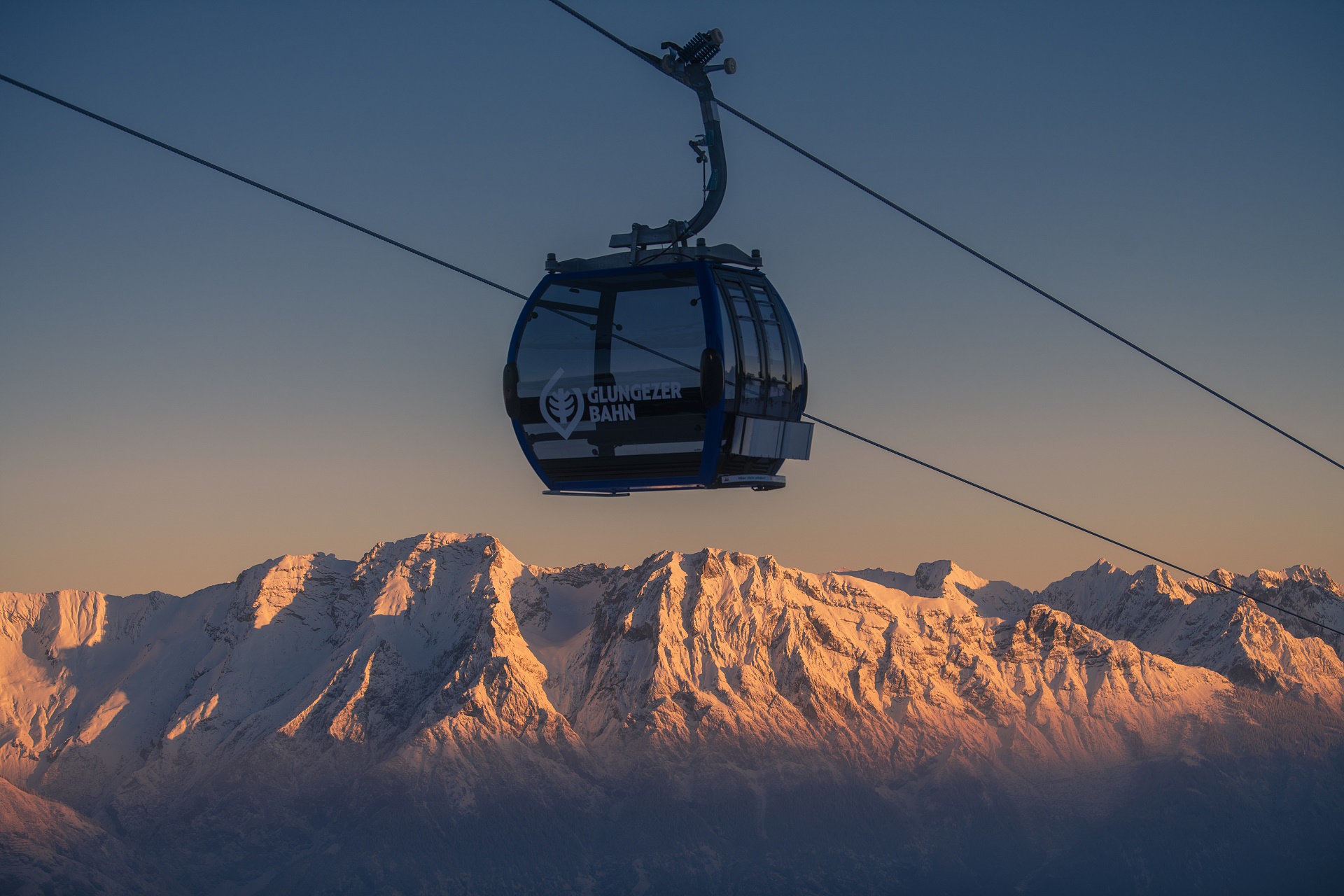Gondelbahn im Skigebiet Glungezer in Tulfes