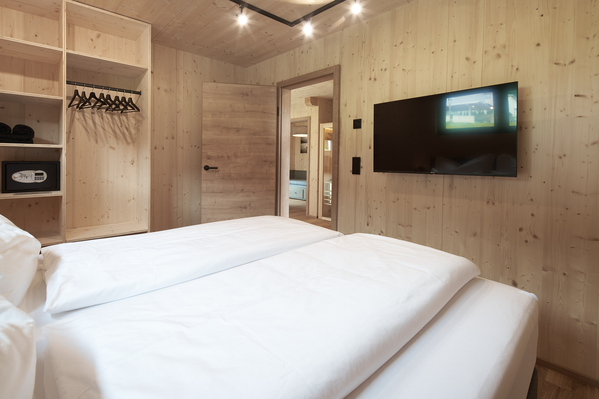 Schlafzimmer der Lodge Oans – Wandersleut